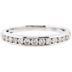 Channel Setting Half Eternity Diamond wedding Band Channel Setting Half Eternity Diamond wedding Band