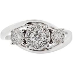 Threesome Diamond Ring-B13681 Threesome Diamond Ring-B13681