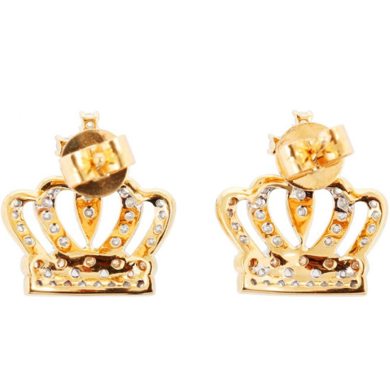 Cross Crown Diamond Earrings