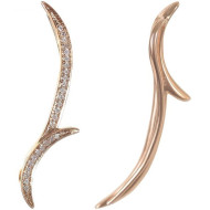 18K Rose Gold 0.09ct Round Diamond Earring