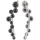 Eva Women's 18K White Gold 0.26ct Black Diamond Earrings