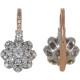 18K Rose Gold 0.59ct Round Diamond Latch Earrings