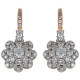 18K Rose Gold 0.59ct Round Diamond Latch Earrings