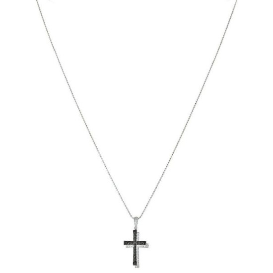 DUAL CROSS DIAMOND PENDANT