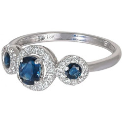 Triple Blue Sapphire Ring Triple Blue Sapphire Ring