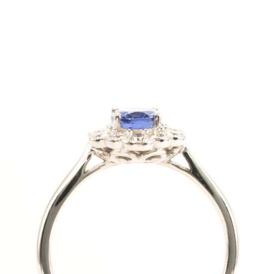 Oval Tanzanite Diamond Ring - B14669