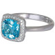 Blue Topaz Diamond Ring