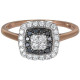 Rosy Black Diamond Ring