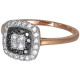 Rosy Black Diamond Ring