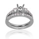 Choose your Diamond for Gorgeous White Gold Twin Engagement Ring B14701