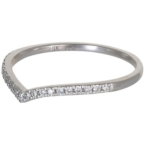 18K White Gold 0.12ct Round Diamond Ring