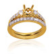 Express your love for Diamonds with Twin Yellow Gold Ring B15102