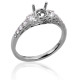 Choose your Diamond for Gorgeous White Gold Twin Engagement Ring B14701