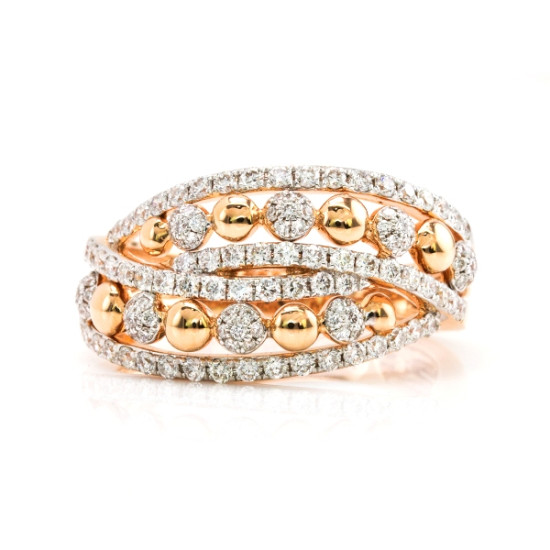 Rose Gold Diamond Ring – B16235
