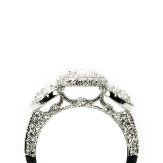Threesome Cluster Diamond Ring – B17439