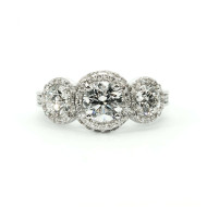 Threesome Cluster Diamond Ring – B17439