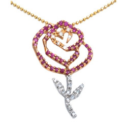 Ruby Rose Pendant with Chain Ruby Rose Pendant with Chain