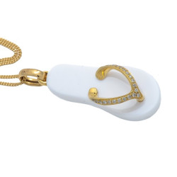 Diamond and Agate Slipper Pendant Diamond and Agate Slipper Pendant