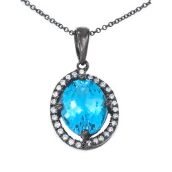 Blue Topaz Necklace Blue Topaz Necklace