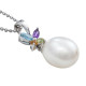 Multicolored Stone & Pearl with Chain