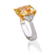 Cushion Shape Fancy Yellow Diamond Ring CAJ001