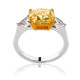 Cushion Shape Fancy Yellow Diamond Ring CAJ001