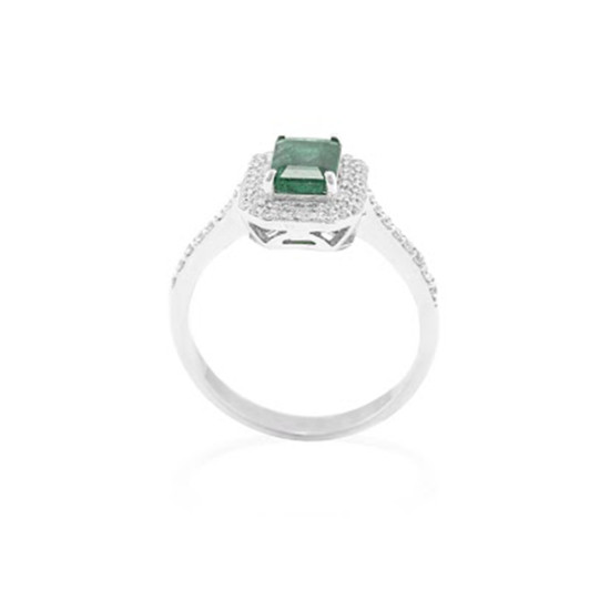 Elegant Emerald & Real Diamond Ring