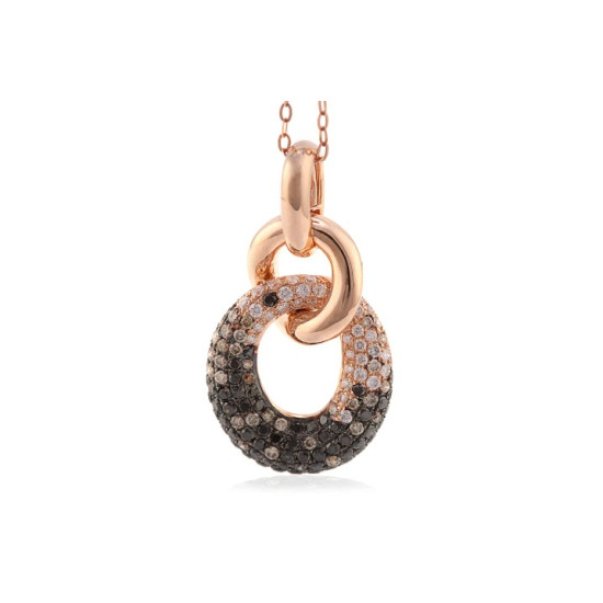 Black Diamond & White Diamond Pendant