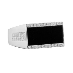Agate Men's Ring-B12308 Agate Men's Ring-B12308