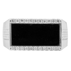Agate Men's Ring-B12308 Agate Men's Ring-B12308