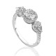 Astonished Engagement Diamond Ring with pear in center-white