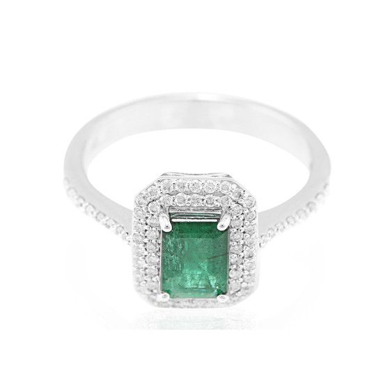 Elegant Emerald & Real Diamond Ring