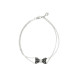 Black & White Diamond Ribbon Bracelet