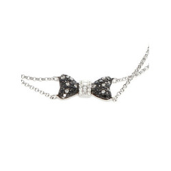 Black & White Diamond Ribbon Bracelet