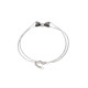 Black & White Diamond Ribbon Bracelet