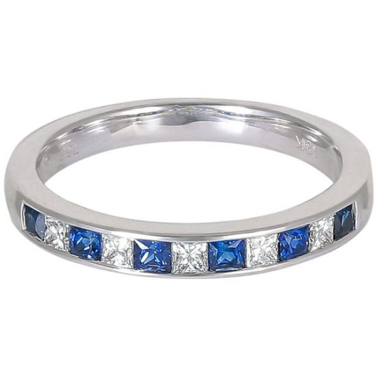 Princess cut Sapphire-Channel setting