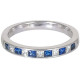 Princess cut Sapphire-Channel setting