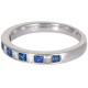 Princess cut Sapphire-Channel setting