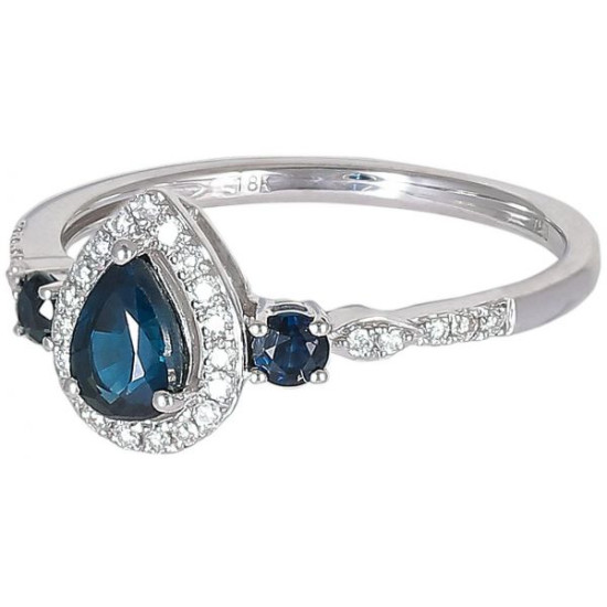 Nancy's Tear drop Sapphire Ring