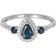 Nancy's Tear drop Sapphire Ring