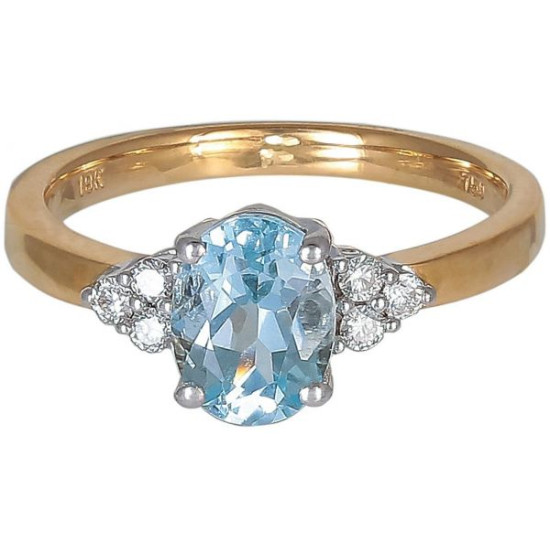 Dazzle Aquamarine diamond ring