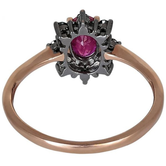 Oval Ruby Diamond Ring