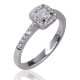 Cushion halo diamond ring