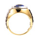 Two Tone Men's Sapphire Ring - B16941