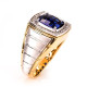 Two Tone Men's Sapphire Ring - B16941