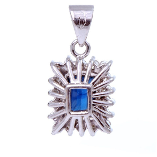 sapphire club pendant