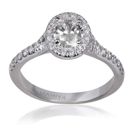 Oval Halo Diamond Ring