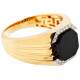 Mens Octa Agate Ring