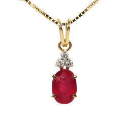 Ruby with diamond necklace Ruby with diamond necklace