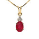 Ruby with diamond necklace